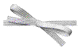 14"Loop Metallic Stretch Ribbon: 1/4"Width-Silver
